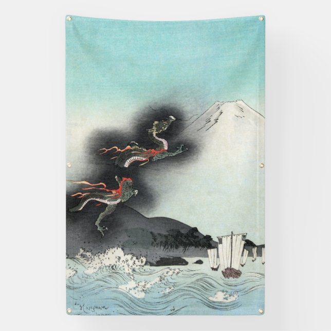 Dragon's Fury Sea Battle for Mount Fuji, Japan Banner (Vertikal)