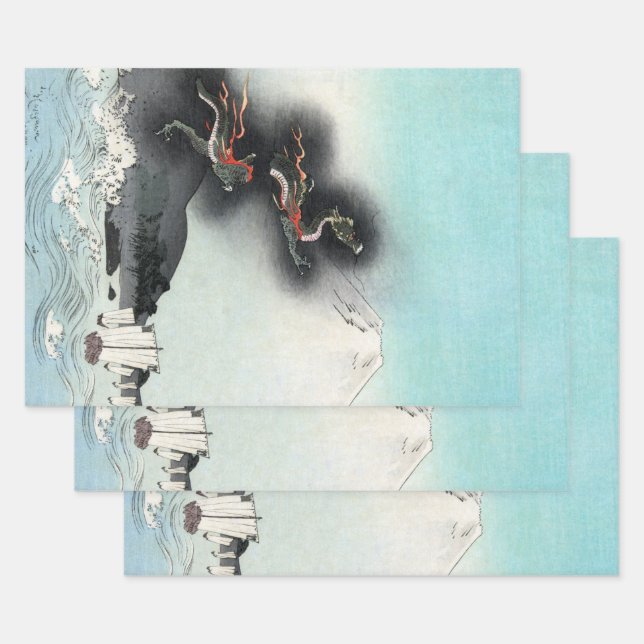 Dragon's Fury Sea Battle for Mount Fuji, Japan Geschenkpapier Set (Set)