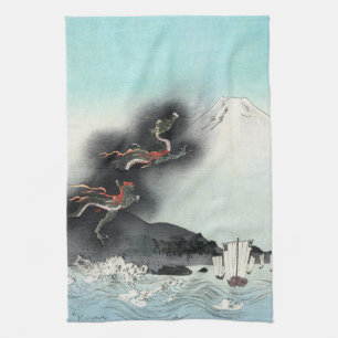 Dragon's Fury Sea Battle for Mount Fuji, Japan Geschirrtuch