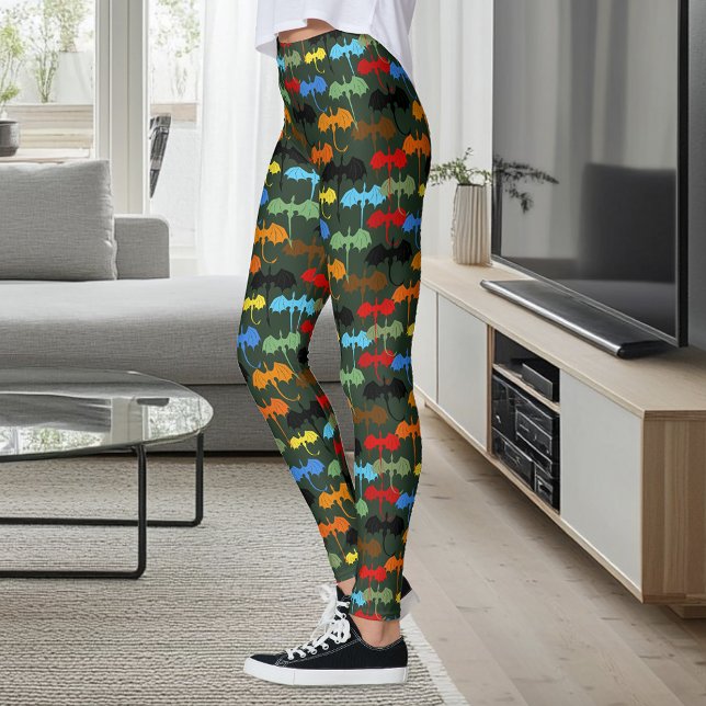Dragons Green Flight Fantasy Leggings (Von Creator hochgeladen)