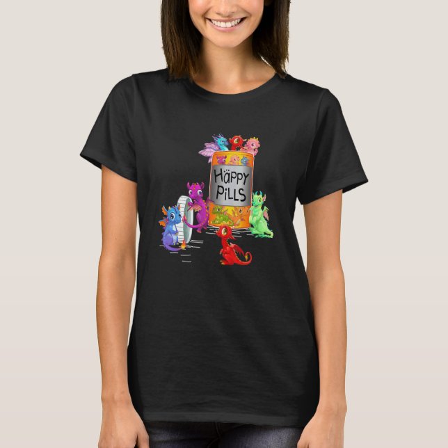 Dragons Happy Pills Dragon T-Shirt (Vorderseite)