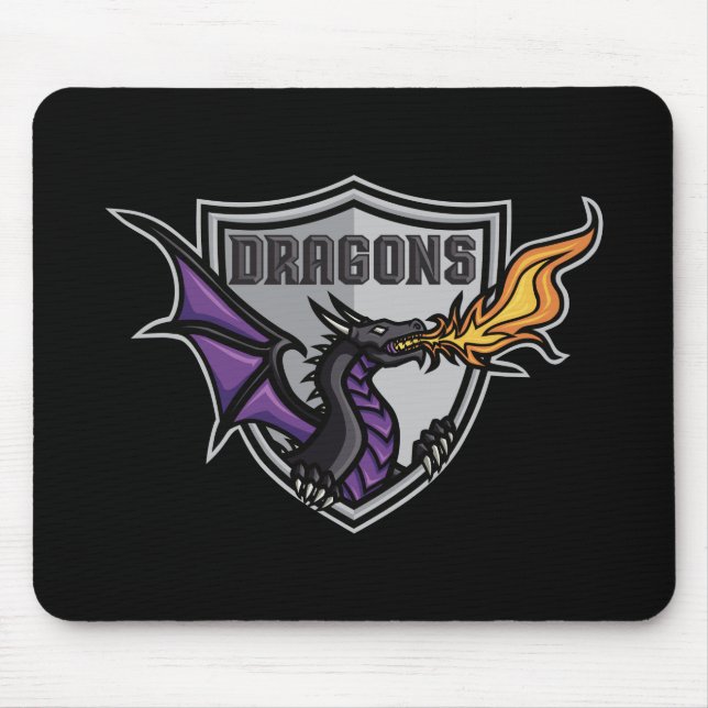 Dragons Hockey Logo Mouse Pad Mousepad (Vorne)