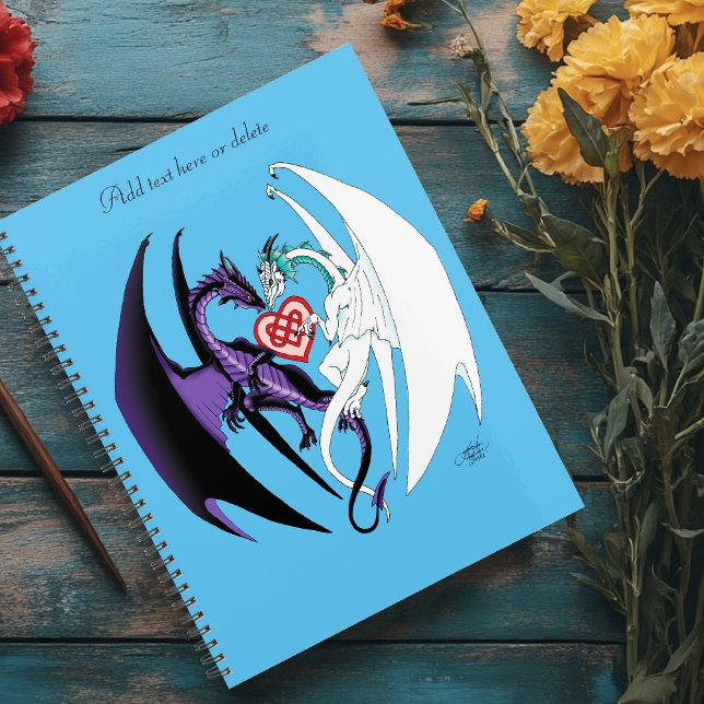 Dragons Liebe Heart Blue Planer (Von Creator hochgeladen)