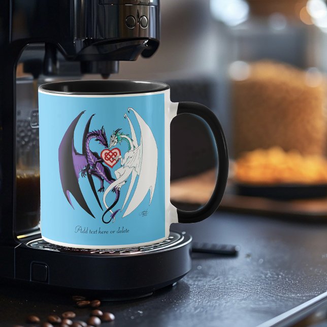 Dragons Liebe Heart Blue Tasse (Von Creator hochgeladen)