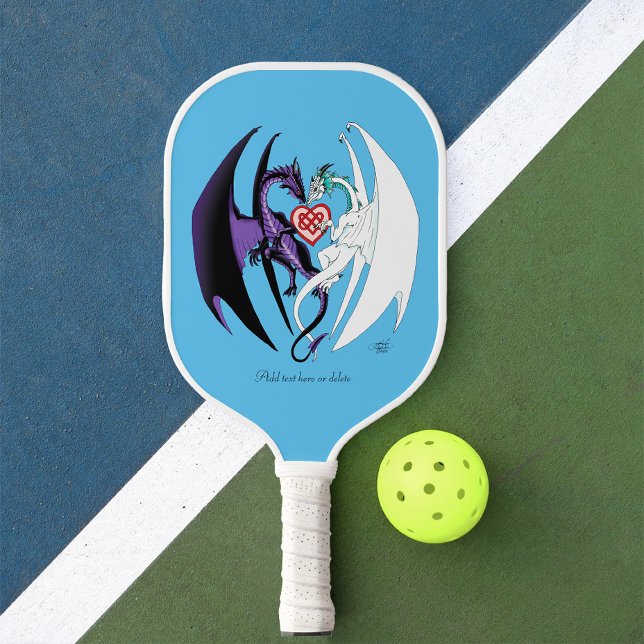 Dragons Liebe Hearts Blue Pickleball Schläger (Von Creator hochgeladen)