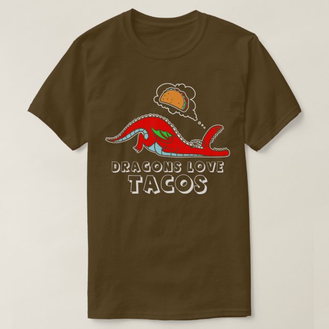 Dragons Liebe Tacos Design Dragon Design Taco Desi T-Shirt (Design vorne)