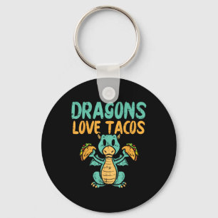Dragons Liebe Tacos Niedlich Cinco De Mayo Mexiko Schlüsselanhänger