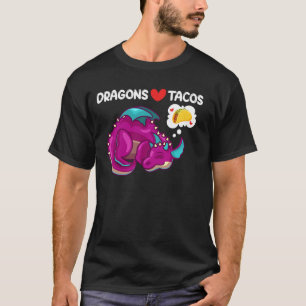 Dragons Liebe Tacos Niedlich Dragon Lover Mexiko T-Shirt