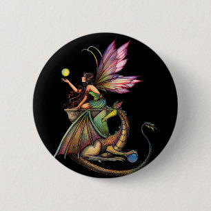 Dragon's Orbs Fairy and Dragon von Molly Harrison Button