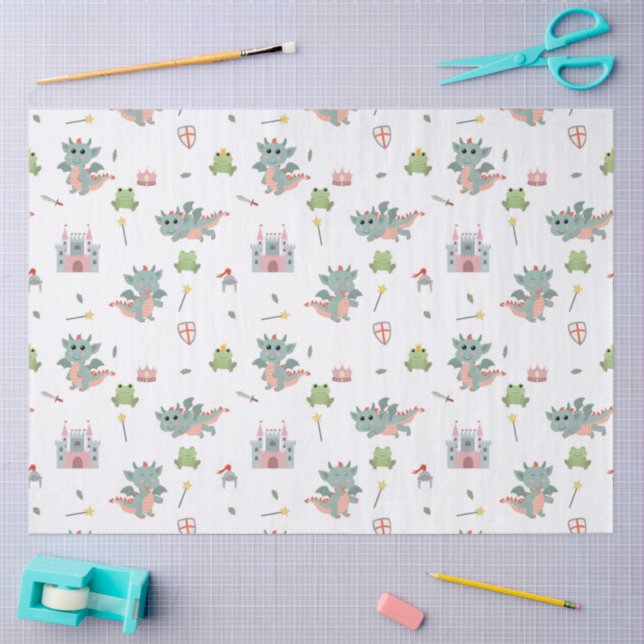 Dragons Ritter Burg Wilhelm Tell Seidenpapier (Basteln)