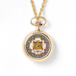 Dragons Shield-Familienwappen-Nachname Armbanduhr