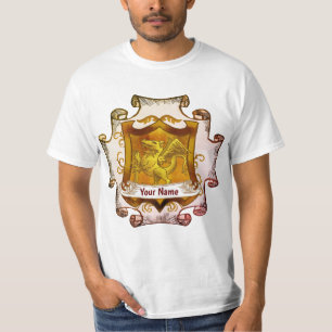 Dragons Shield-Familienwappen-Nachname-T - Shirt