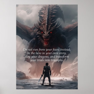 Dragons spielen - Erfolgsmotivation Poster