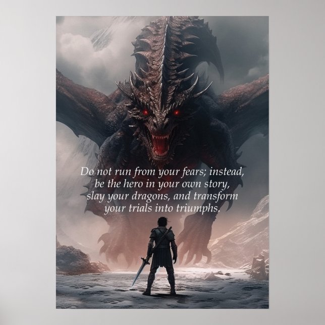 Dragons spielen - Erfolgsmotivation Poster (Vorne)