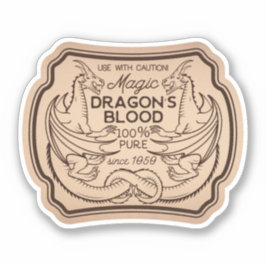 Dragons Vintager Label-Aufkleber Aufkleber