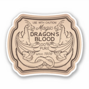 Dragons Vintager Label-Aufkleber Aufkleber