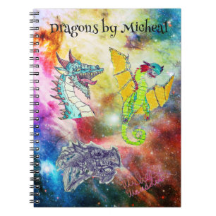 Dragons von Micheal-Notebook Notizblock