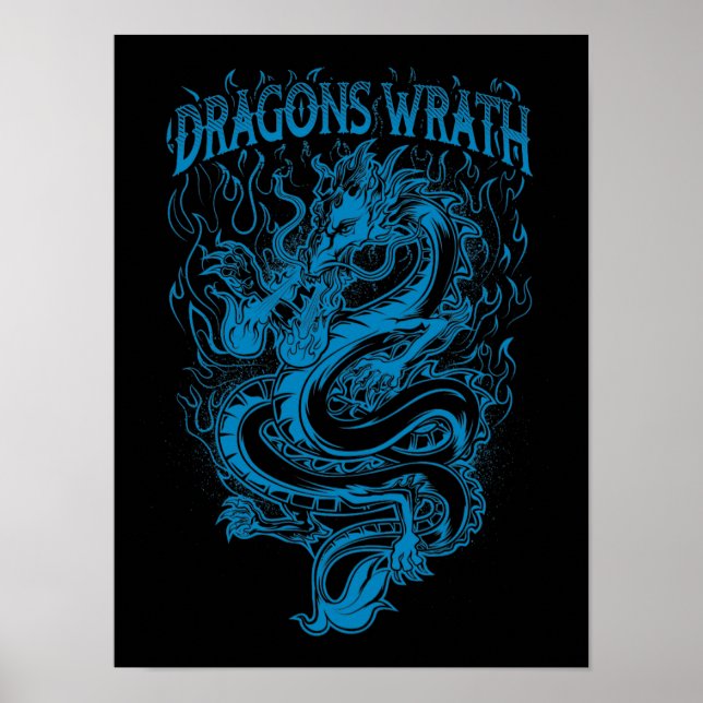 Dragons Wrath Blue Poster (Vorne)