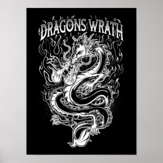 Dragons Wrath White Poster