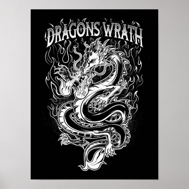 Dragons Wrath White Poster (Vorne)