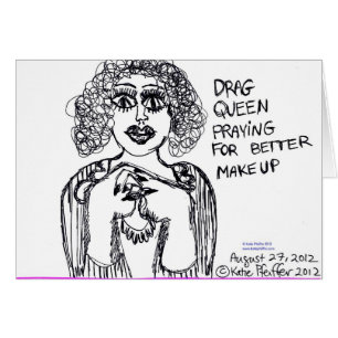 Dragqueen, die nach besserem Make-up suchen