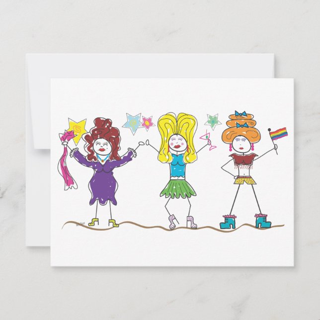 Dragqueen-Einladung Einladung (Vorderseite)