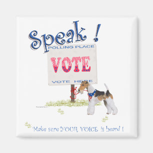 Draht-Fox-Terrier Abstimmungsstimme Magnet