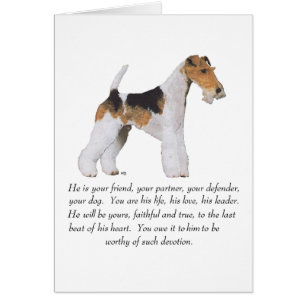 Draht-Fox-Terrier-Gedenktafel / Widmung RÜDE