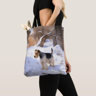 Draht-Fox-Terrier Lass es schneien Weihnachten