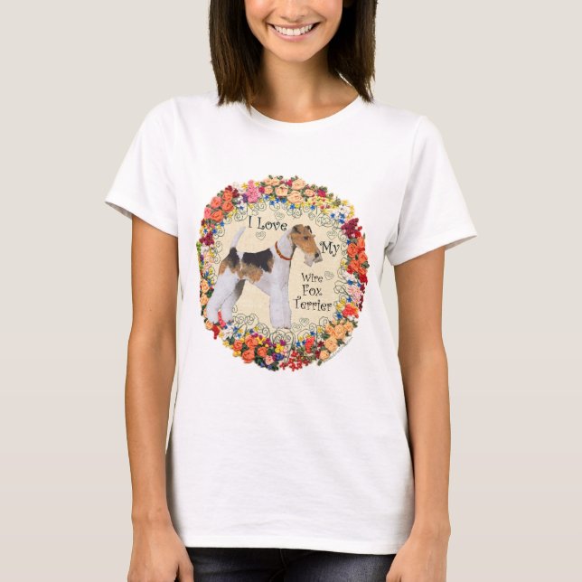 Draht-Fox-Terrier-Liebe T-Shirt (Vorderseite)