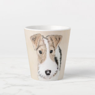 Draht-Fox-Terrier-Malerei - Niedliche Original-Hun Milchtasse