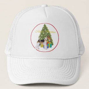 Draht-Fox-Terrier Weihnachten Truckerkappe