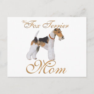 Draht-Foxterrier Muttertag Postkarte