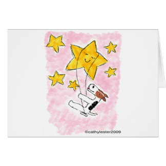 Draht-Foxterrier swingin auf einem Stern