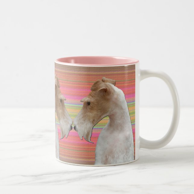Draht-Foxterrier Zweifarbige Tasse (Rechts)