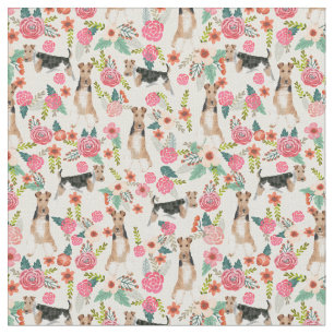 Draht-Fuchs-Terraine Vintage Blumencreme Stoff