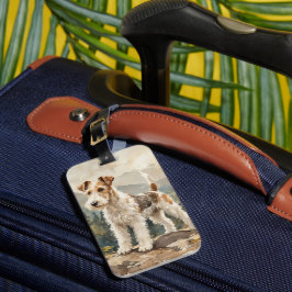 Draht-Fuchs-Terrier Gepäckanhänger