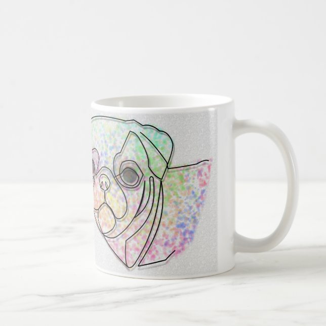 Draht-Mops Kaffeetasse (Rechts)