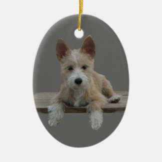 Draht-Portugiese Podengo Pequeno Keramikornament