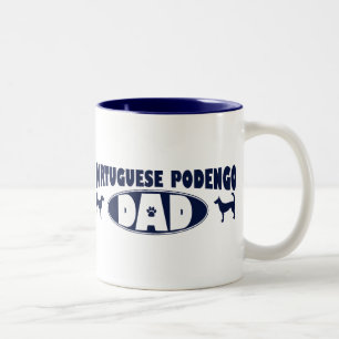 Draht-Portugiese Podengo Vater Zweifarbige Tasse