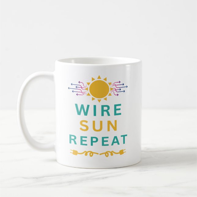 Draht Sonne Wiederholen Kaffeetasse (Links)