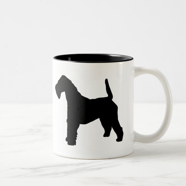 Drahtbehaarte Fox-Terrier-Tasse Zweifarbige Tasse (Rechts)