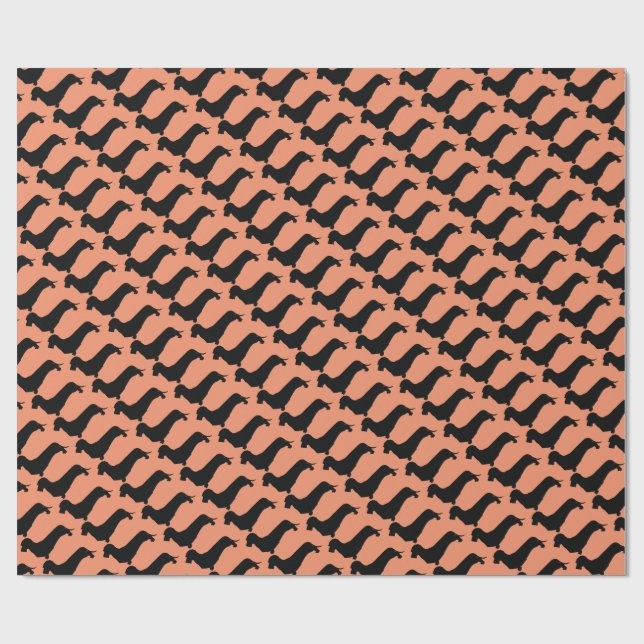 Drahtfadpapier für die Dackel Geschenkpapier (Flach)