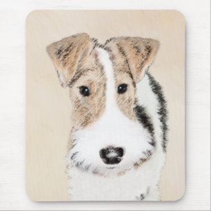 Drahtfox-Terrier-Malerei - niedliche ursprüngliche Mousepad