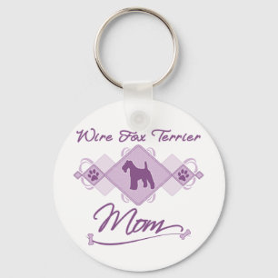 Drahtfox-Terrier-Mama Schlüsselanhänger