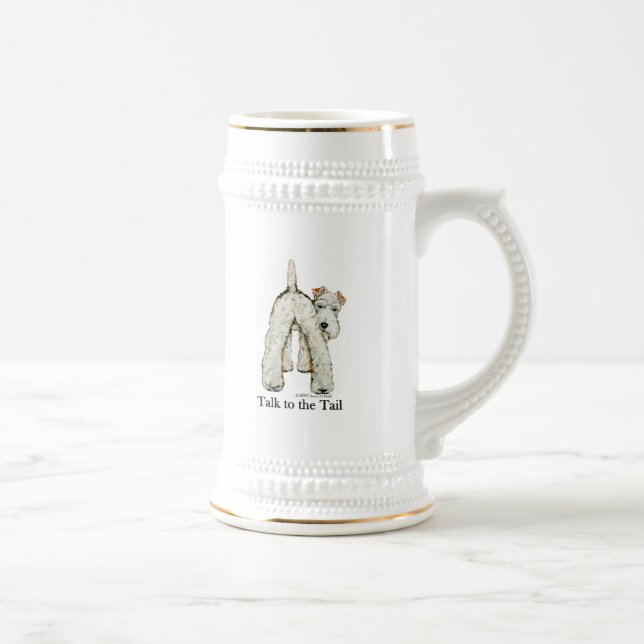 Drahtfox-Terrier-Schwanz Bierglas (Rechts)