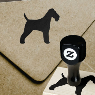 Drahtfox-Terrier-Silhouette Gummistempel