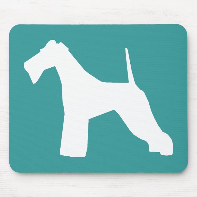 Drahtfox-Terrier-Silhouette Mousepad (Vorne)
