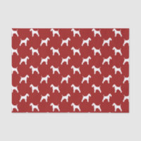 Drahtfox-Terrier-Silhouette-Muster-Rot