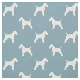 Drahtfox-Terrier-Silhouette-Muster Stoff
